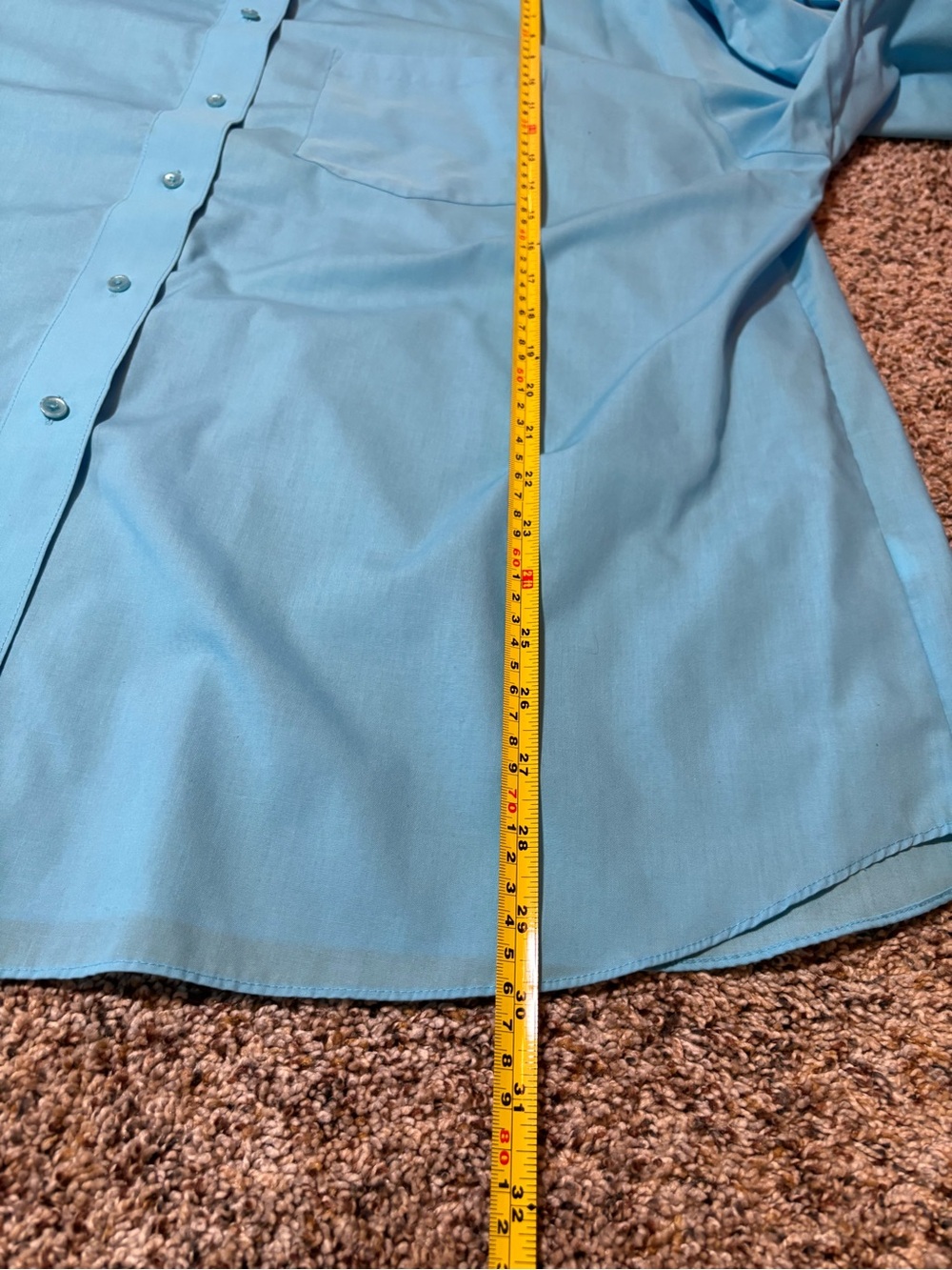 253 Foxcroft Sky Blue Button up Blouse, Size 20W - Picture 4 of 5